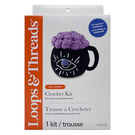 Morgana the Evil Eye Cauldron Mug Halloween Crochet Kit by Loops & Threads®